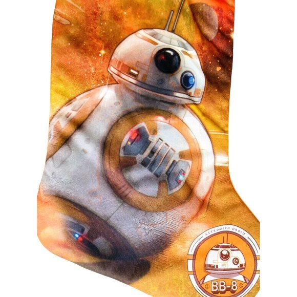 Star Wars Christmas Stocking BB-8 Robot with Embroidery Logo 19.5" - Picture 2 of 6